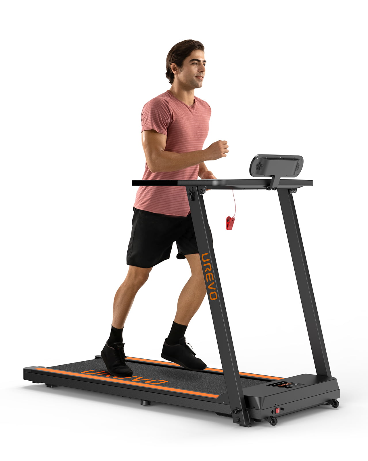 Mini Foldable Portable Compact Treadmill UREVO Mini Folding Treadmills for Home,1.5HP Under Desk Electric Treadmill Workout Running Machine 