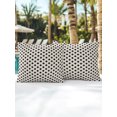 thumbnail image 6 of Outdoor Pillows Waterproof, Black Beige Geometric Bedding Throw Pillows with Insert for Couch Sofa Bed, Abstract Art Aesthetics Luxury Rustic 18x18 Inch Pillowcases Decorative Patio Pillow Set of 2, 6 of 8