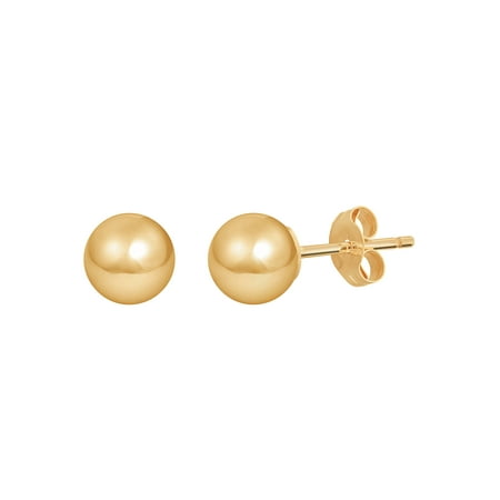 10kt Yellow Gold 4mm Ball Stud Earrings (Best Friend Stud Earrings)