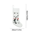 thumbnail image 2 of XEOVHV Santa, Snowman, Reindeer Xmas Christmas Stockings, Plush Velvet Fireplace Stockings for Xmas Hanging Decor,Faux Fur White Stockings Christmas with Embroidered Snowflake 3D Plush Character(19"), 2 of 6