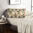 thumbnail image 6 of Salouo Tropical Leaves Flower Print Print Pillow Case Cover,Wrinkle-Free Bed Pillow Cover Pack of 1 Home Decor Fade-Resistant and Stain-Resistant ,Pillows Not Included -20"x30", 6 of 8