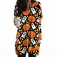 thumbnail image 1 of Camisones Naranjas de Halloween con Diseño de Murciélagos para Mujer, de Larga, Suaves, para Estar en Casa. Flor º 2 L, 1 of 3