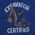 thumbnail image 2 of Blippi Excavator Certified Unisex Adult Canvas Brand T Shirt, Royal, Small, 2 of 3