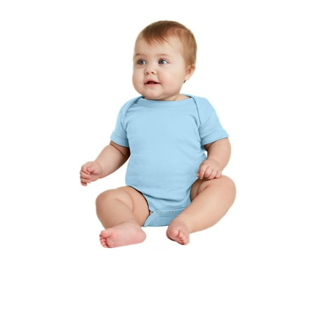 

Rabbit Skins Infant Short Sleeve Baby Rib Bodysuit