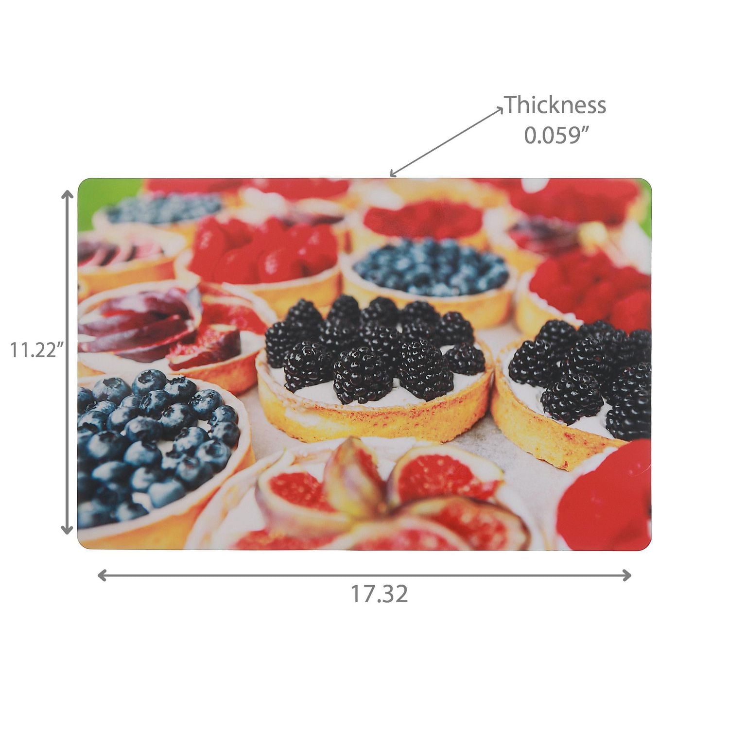 Set De Table En Plastique Tarte Aux Fruits - Lot De 12