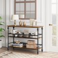 thumbnail image 3 of Console Table, Sofa Table, Gray Console Tables for Entryway, Living Room, Hallway, Foyer, Corridor, Office，Bedroom (Brown), 3 of 9