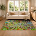 thumbnail image 2 of Gelasgo City Road Map Velvet Area Rug, Colorful Street and Building Decorative Carpet, Soft Indoor Floor Mat for Kids Room Playroom Bedroom Nursery Home Decor, 2 of 5