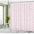 thumbnail image 4 of Ambesonne Floral Shower Curtain, Flowers Pastel Tones, 69"Wx84"L, Pale Pink Ceil Blue, 4 of 4
