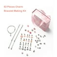 thumbnail image 2 of Gogcaro 63 Pieces Charm Bracelet Making Kit for Girls, Charm Bracelets Jewelry Making Kit with Beads Bracelets Charms Necklace DIY Crafts Gifts Set for Teen Girls Kids Age 5-12（Pink）, 2 of 7