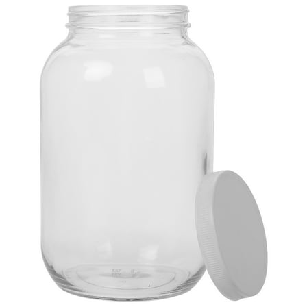 SEWCHICS Wide Mouth Storage Jar 1Pcs Glass Gallon Jar With Lid For Canning And Fermenting Bucket