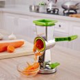 thumbnail image 2 of relayinert Râpe à Légumes en Acier Inoxydable avec 3 Râpes en Forme de Tambour Râpe Multifonction Rouleau à Main Raboteuse à Fromage Rotative, 2 of 5