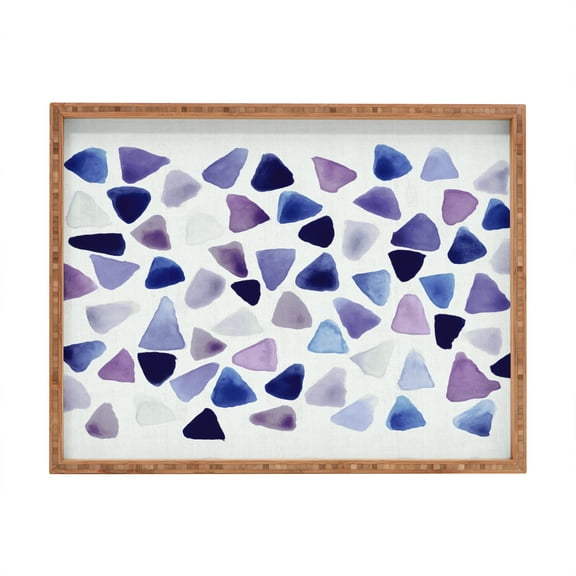 Society6 Watercolor Triangles by Georgiana Paraschiv Rectangular Bamboo Tray