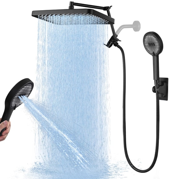 Cabezal de ducha JFJIARUI de alta presión, 33 cm, tipo lluvia, con dispositivo portátil