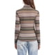 thumbnail image 3 of INSPIRE CHIC Camiseta de rayas de mujer de manga larga, casual, ajustada, de cuello alto, para primavera, otoño y fiesta de Navidad 2026 XS Rayas marrones, 3 of 6