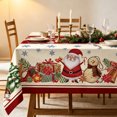 thumbnail image 5 of Antqov Christmas Table Cloth 55x70" Rectangle Winter Holiday Christmas Tablecloth Waterproof Table Cover for Party Picnic Dinner Home Decor, 5 of 6
