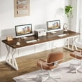 thumbnail image 4 of Tribesigns 78.7 Inches Long Computer Desk, Two Person Desk Large Executive Office Desk, Double Desk Study Writing Table for Home Office (Brown), 4 of 7