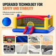 thumbnail image 2 of KFFKFF Air-filled Jumping Castle, Superior Outdoor Trampoline Playhouse, Bounce Structure with Air Pump, Slide, and Carry Pouch, Ideal for Children Aged 3-10 Years, Dimensions 177x173x80 inch, 2 of 9