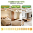 thumbnail image 4 of Yiwa Modern 52 Inch Ceiling Fan, Includes LED Light, Remote Control, and Silent Reversible DC Motor for Bedroom or Living Room, 4 of 7
