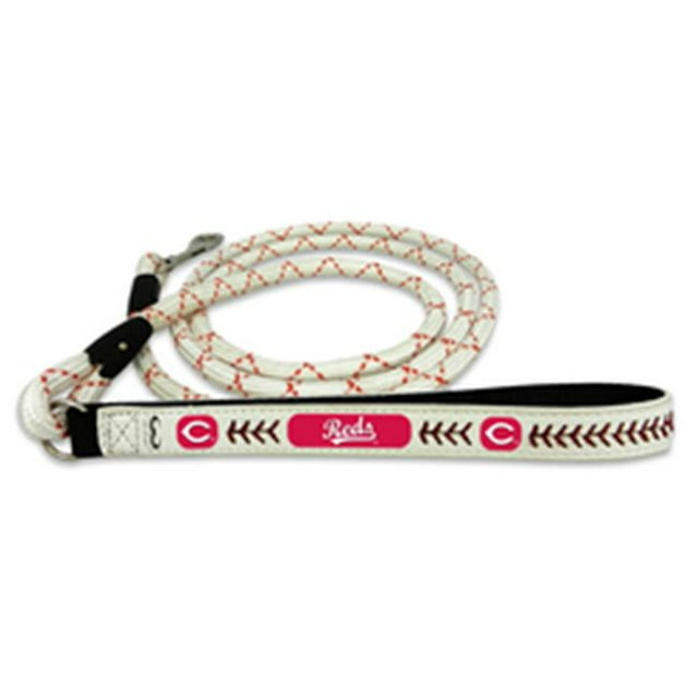 Cincinnati Reds Pet Leash Leather Chain Baseball Size Large
