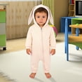 thumbnail image 4 of XXWXYD Baby Boy Girl Easter Outfit Bunny Ear Hoodie 𝖱omper Long Sleeve Jumpsuit Baby Spring Bodysuits 0-12 Months Clothing Wear, 4 of 4