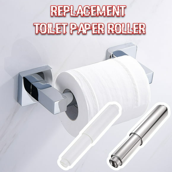 Kadlawus 2Pcs Replacement Toilet Paper Roller, Tissue Box Shaft Core Spring Retractable Reel, Plastic Construction Easy Install, for Bathroom, Kitchen, Office