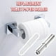 thumbnail image 1 of Xihbxyly Rollo de Papel Higiénico, Fácil Instalación, Construcción de Plástico Duradero, Acabado Satinado Moderno, Compatible con Orificios de 5/8", Color Blanco y Plateado, Accesorio Versátil para B, 1 of 2