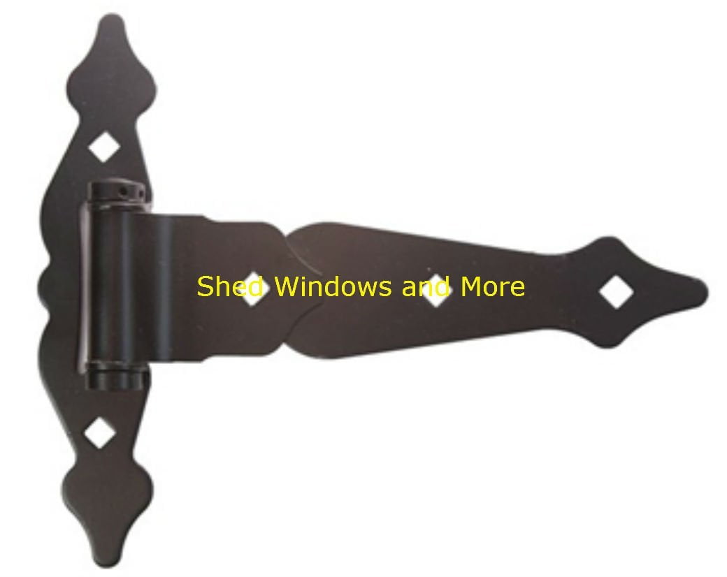 Heavy Duty Decorative 8" self closing strap hinges (1) Pair w/hardware