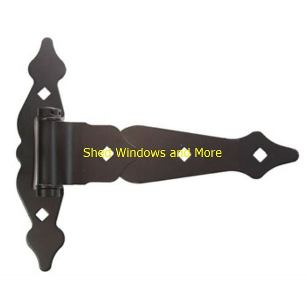 Heavy Duty Decorative 8" self closing strap hinges (1) Pair w/hardware