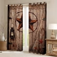 thumbnail image 2 of Manfei Texas Star Black Out Curtains for Teens Adults,Western Rustic Cabin Curtains Pack of 2 (42x63 Each),Exotic Style Bedroom Curtains,Breathable Home Decor, 2 of 6
