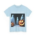 thumbnail image 3 of Happy Halloween, Halloween Ghost and Pumpkins, Unisex Heavy Cotton Tee, 3 of 4