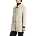 thumbnail image 4 of INSPIRE CHIC Women's Peter Pan Collar Coat Long Sleeve Double Breasted Classic Winter Outwear, 4 of 5
