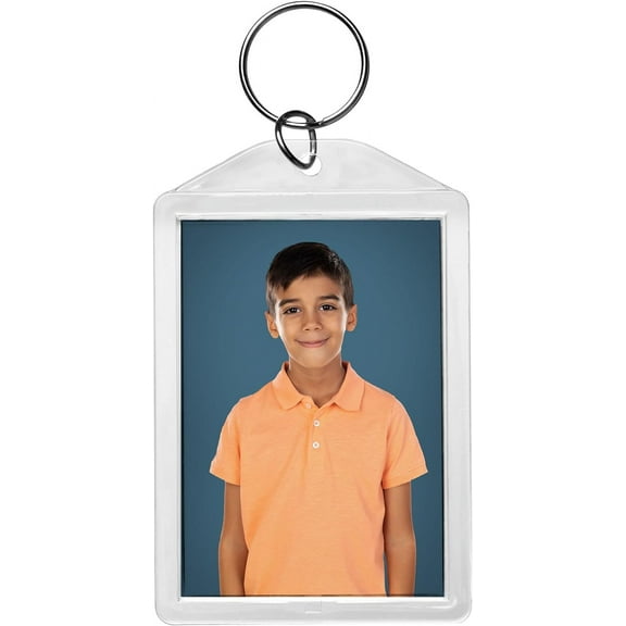 Snapins 2" x 2.875" Clear Acrylic Photo Keychains - Pack of 100