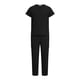thumbnail image 5 of Ceisia Men's Solid Color Medical Scrubs Set V-Neck Short Sleeve Top Multi-Pocket Cargo Pants for Healthcare Workers Black S Gifts, 5 of 8