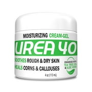 UREA 40 Urea Cream, Works on Corns and Calluses, Urea Moisturizing Cream Gel, 4 Oz