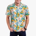 thumbnail image 3 of Balery Colorful Fruits Printed Men’s Short Sleeve Polo Shirt, Midweight Men's Shirt,Golf Polo shirts -Small, 3 of 9