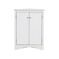 thumbnail image 4 of Tcbosik Floor Corner Cabinet with Doors and Shelves, Freestanding Bathroom Corner Storage Cabinet for Living Room Kitchen, White, 4 of 10
