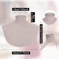 thumbnail image 2 of YEKEYI Turtleneck Dickey Extra Large Fake Collar Detachable Dickey Collar Half Mock Turtleneck for Men Women, 2 of 7