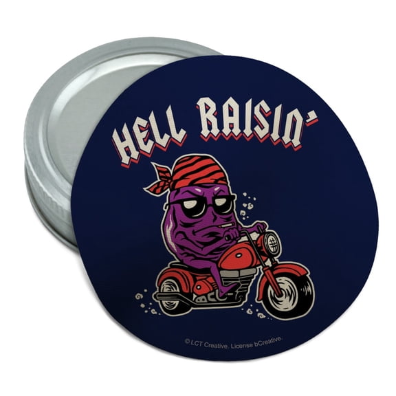 Hell Raisin' Raising Biker Funny Humor Round Rubber Non-Slip Jar Gripper Lid Opener