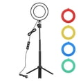 thumbnail image 1 of Andoer PH-01 6 Inch LED Ring Light Kit Including 1 * 5600K USB Ring Light + 1 * Desktop Tripod + 1 * Flexible Metal Ballhead + 4 * Color Filters(Red/Yellow/Blue/Green) for Live Streaming Online, 1 of 9