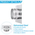 thumbnail image 3 of Uxcell 6" Galvanized Steel Duct Connector Flange Air Ducting Mounting Plate,10"x10" Base, 3 of 5
