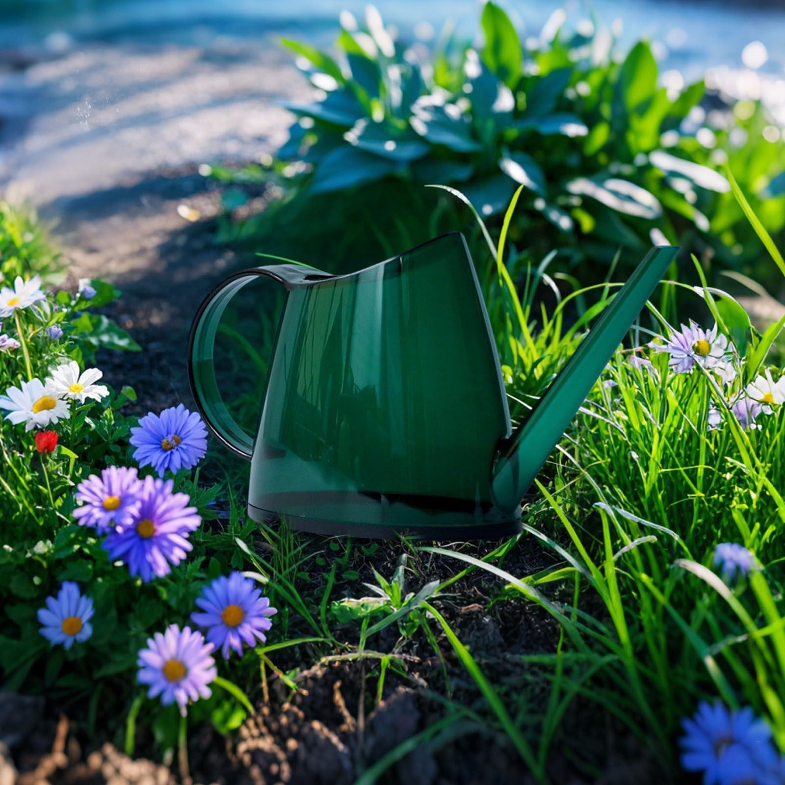 1.4L Capacity Watering Can with Long Spout, Outdoor & Indoor Watering Pot with Comfortable Handle and Detachable Sprinkler Head, for Garden, House & Succulents