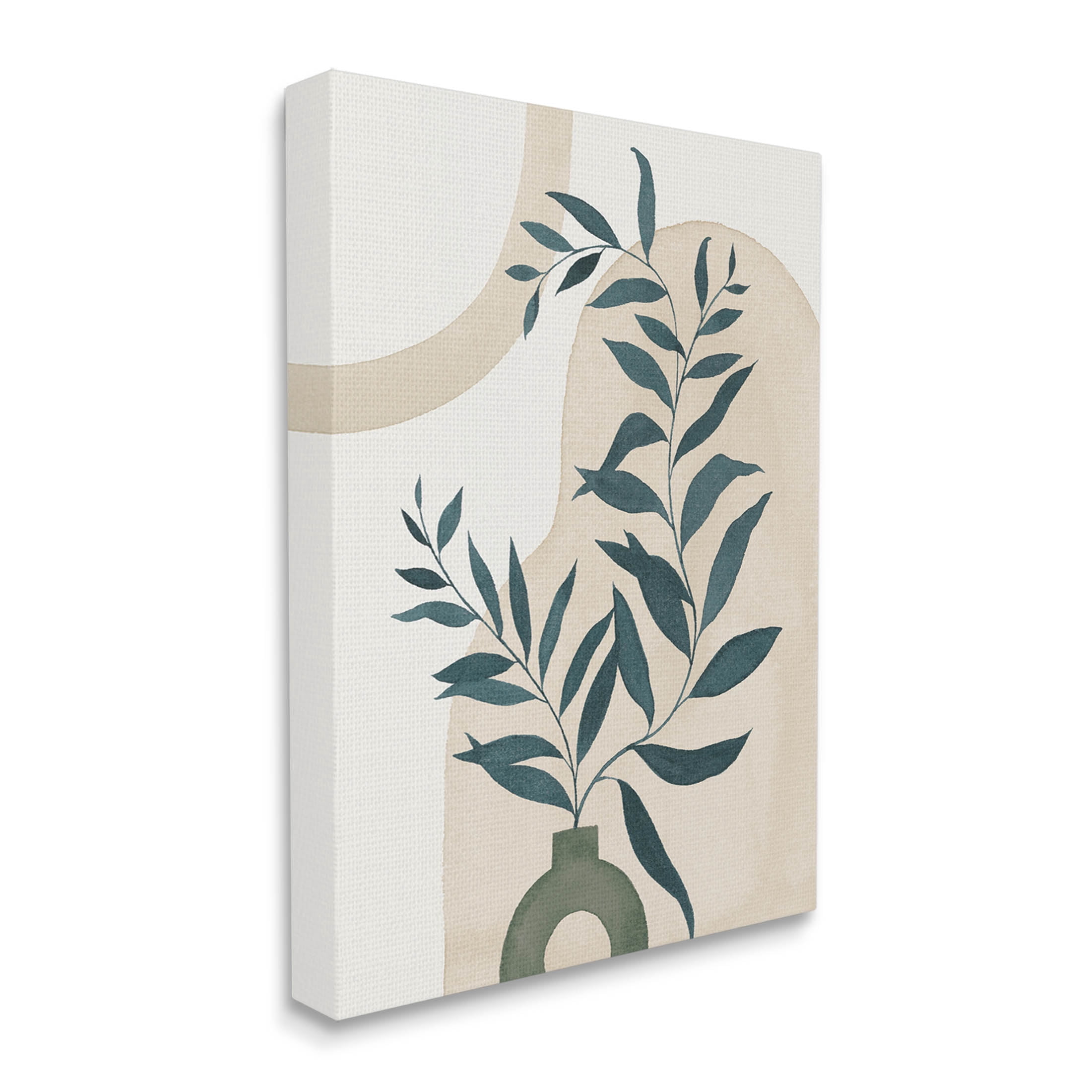 Stupell Industries Geometric Plant Vase Shapes Graphic Art Gallery Wrapped Canvas Print Wall Art, Design by Grace Popp