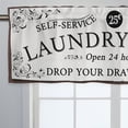 thumbnail image 2 of Funny Laundry Room Curtains Valance for Windows, Vintage Farmhouse Short Half Topper Rod Pocket, Self-Service Loads of Fun Quotes Home Living Room Bedroom Door Decor 54, 2 of 6