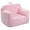 Pink, variant on Kids Snuggly-Soft Sherpa Chair, Cuddly Toddler Foam Chair for Boys and Girls, Light Grey