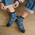thumbnail image 3 of Fuzoiu Construction Vehicles Print Adult Socks, Crew Moisture-wicking Socks, Unisex Cushion Crew Socks,Casual Sports Ankle Socks, 3 of 7
