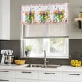 thumbnail image 4 of 2 Pack Valances for Window, Spring Easter Short Curtains for Kitchen Bedroom Living Room, Colorful Tulip Floral Eggs Pink Plaid Rod Pocket Small Window Treatment Valance Drapes 60 x 18 Inch, 4 of 8