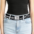 thumbnail image 5 of Dodge Belt, Seatbelt Buckle Belt, Dodge Garage Emblem Stripe Black White, 34 to 52 Inches, 5 of 9
