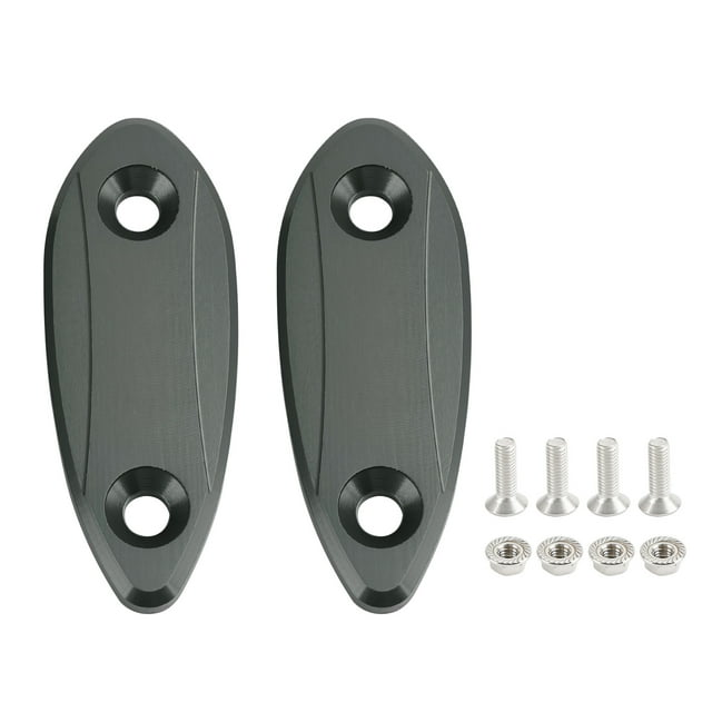 Titanium mirror delete blanking block off plates fits for Kawasaki ZX-6R 2009-2012