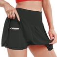 thumbnail image 1 of Minifalda skater con falda plisada elástica informal para mujer con pantalones cortos, 1 of 5