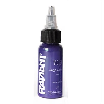 Radiant Colors Tattoo Ink - Tattooing Inks Fluid Vegan Pigments 1/2 oz Half Ounce - Violet
